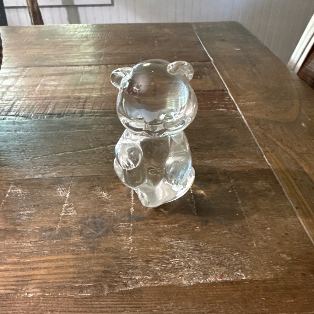 Fenton Clear Glass Bear Figurine - Transparent Crystal